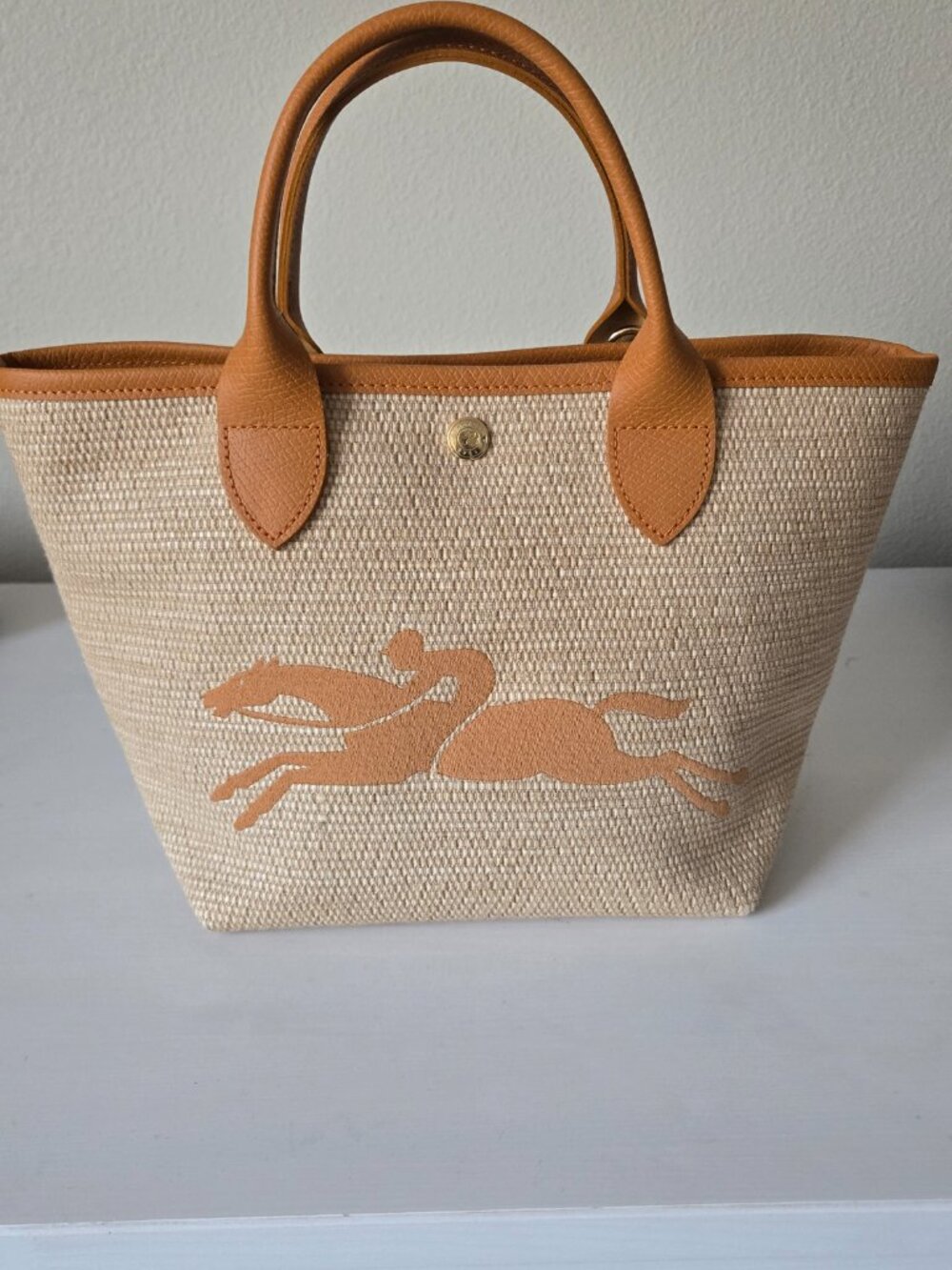 Le Panier Pliage Small Basket Bag, Orange - Picture 2 of 10